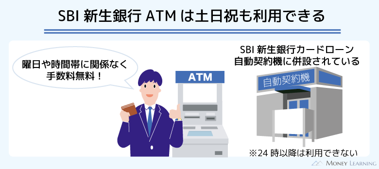 SBI新生銀行カードローンATMのメリット